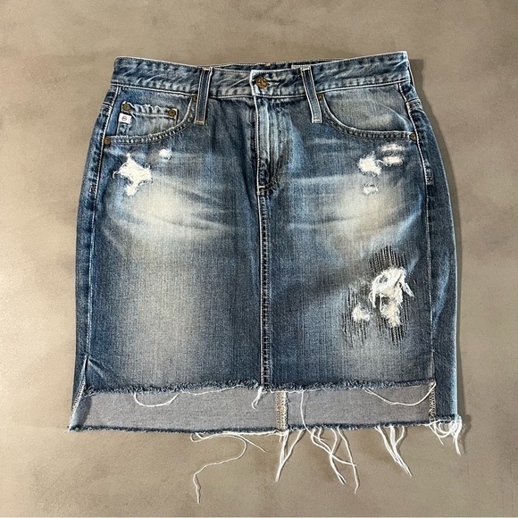 ADRIANO GOLDSCHMIED The Erin Distressed Pencil Skirt - Picture 2 of 7